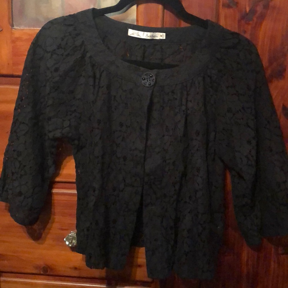 Solitaire lace cardigan